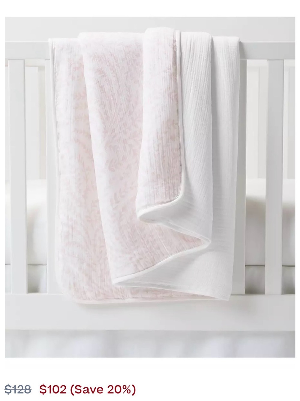 Serena Lily priano Mini quilt  blanket pink sand baby